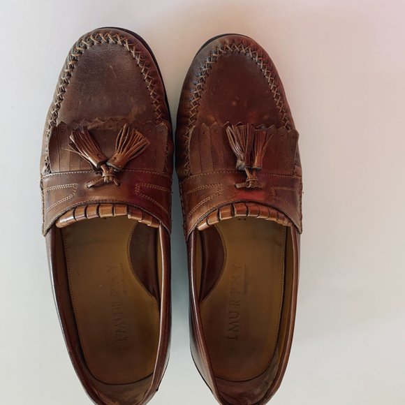 J MURPHY Slip On Hand Sewn Brown Tassel Leather Sz 10.5 main image 7